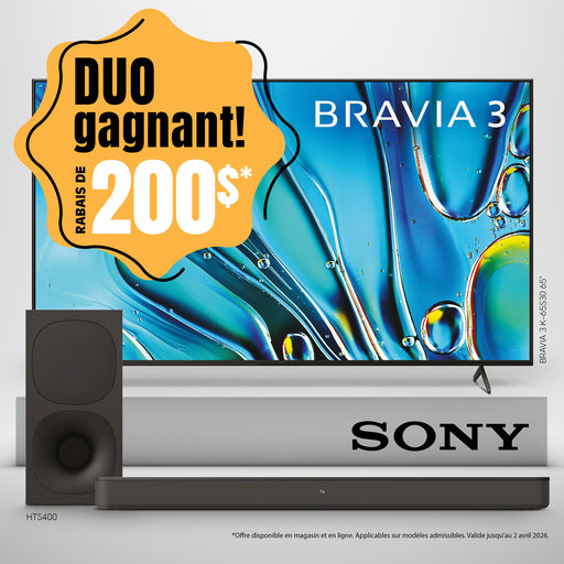 Sony BRAVIA 3 K-85S30 | 85" TV - LCD - LED - S30 Series - 4K Ultra HD - HDR - Google TV | 02 | Sonxplus Rimouski