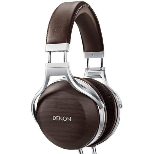 Denon AH-D5200 | Wired circum-aural headset - Zebrawood shells - Aluminium structure - High-end - Lightweight - Brown-Sonxplus 