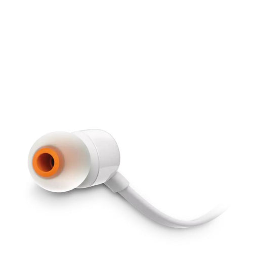 JBL Tune 110 | Wired In-Ear Headphones - With 1 Button Remote - Microphone - White-SONXPLUS.com