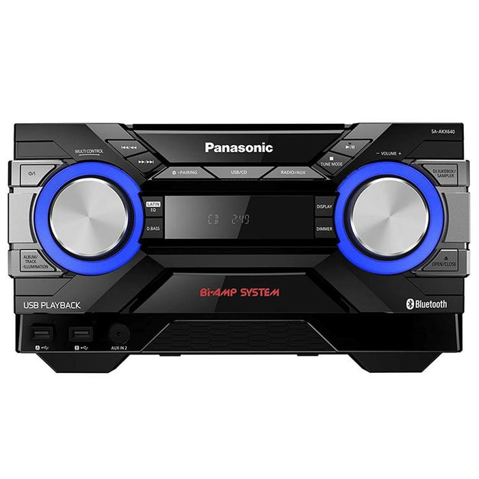 Panasonic SC-AKX640K | CD Stereo System - Bluetooth - AIRQUAKE BASS - Bi-Amp - DJ Jukebox - Multicolor LED Lighting-SONXPLUS.com
