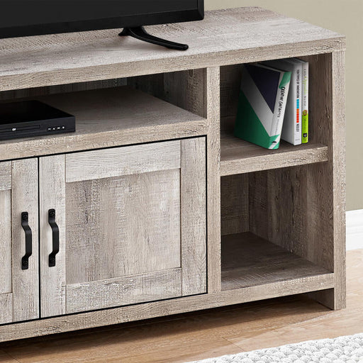 Monarch Specialties I 2742 | TV stand - 60" - Imitation wood - Taupe-SONXPLUS.com