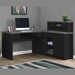 Monarch Specialties I 7430 | Computer cabinet - Corner - L-shaped design - Left or right orientation - With drawers - Grey top - Black-Sonxplus Saint-Sauveur