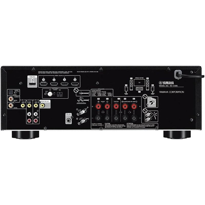 Yamaha RX-V385B | 5.1 Channel AV Receiver - Bluetooth - 4K - 70W - HDMI - YPAO - Black-SONXPLUS.com