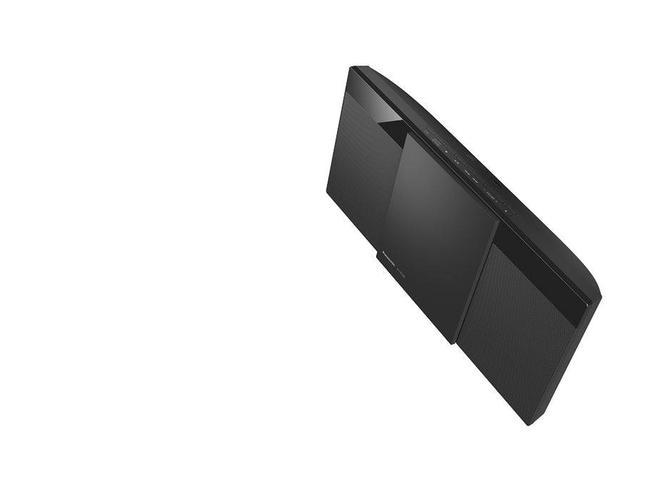 Panasonic SC-HC300K | Mini-chaîne compacte - Design mince - Entrée Aux et USB - Bluetooth - Lecteur CD - 20 W - Noir-SONXPLUS.com