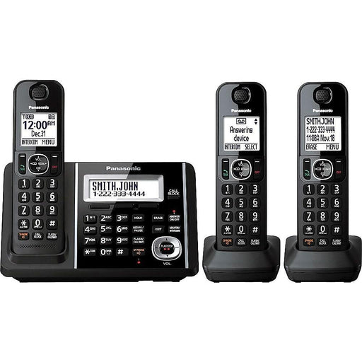 Panasonic KX-TGF343B | Cordless phone - 3 handsets - Answering machine - Black-Sonxplus 