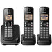 Panasonic KX-TGC383B | Cordless phone - 3 handsets - Black-Sonxplus 