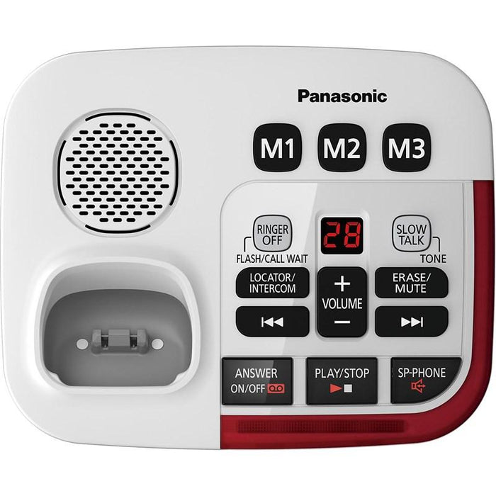 Panasonic KX-TGM490S | Cordless phone - 1 handset - Answering machine - Amplified 3X - Silver-SONXPLUS.com