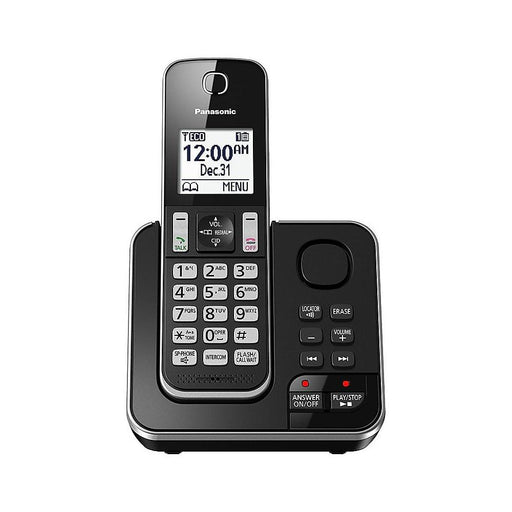 Panasonic KX-TGD390B | Cordless Phone - 1 Handset - Answering Machine - Black-Sonxplus 