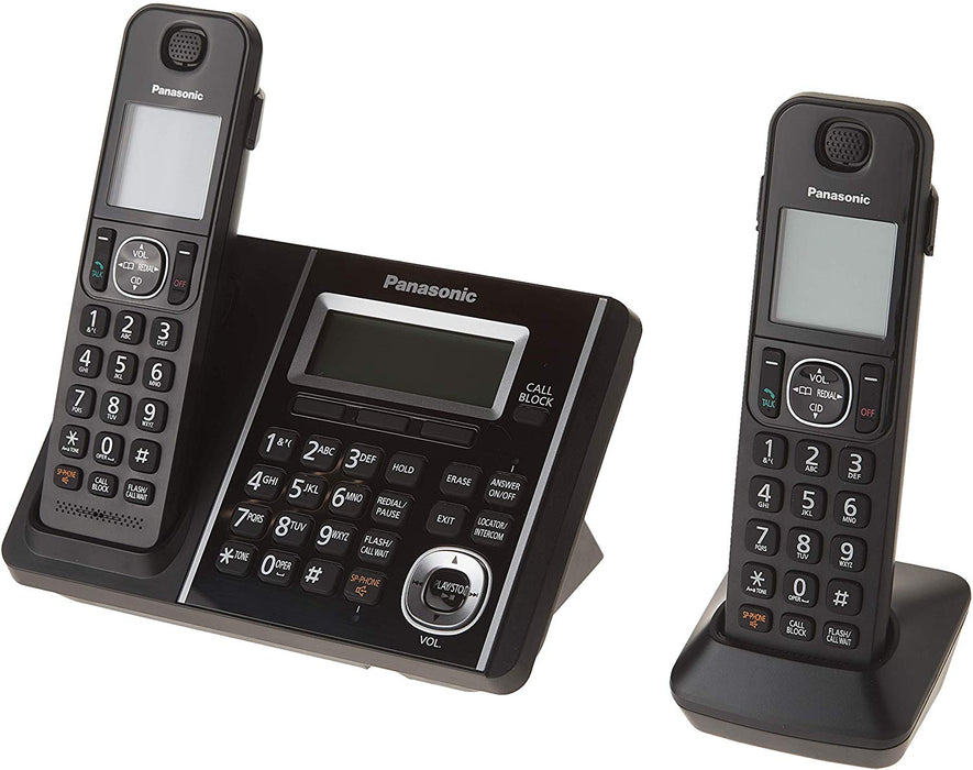 Panasonic KX-TGF342B | Téléphone sans fil - 2 combinés - Répondeur - Noir-Sonxplus 