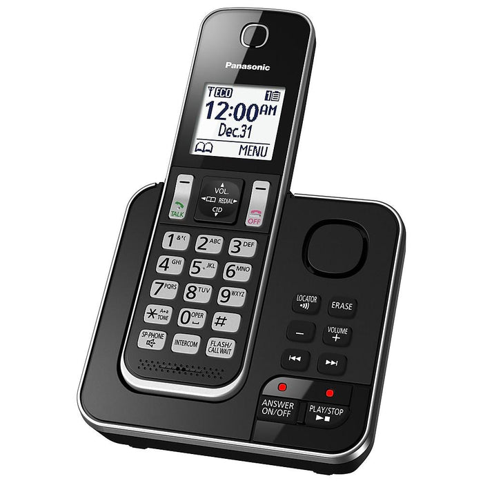 Panasonic KX-TGD392B | Cordless phone - 2 handsets - Answering machine - Black-SONXPLUS.com